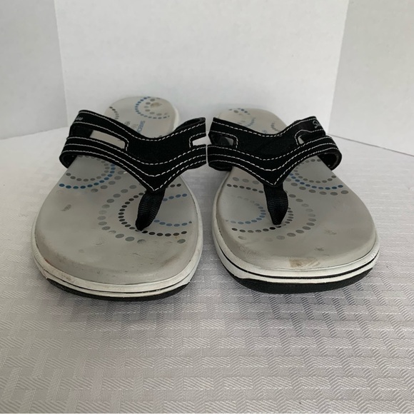 Skechers Relaxed Fit Memory Foam Sandals Womens 10 Black Slip On Comfort Summer - Picture 4 of 11